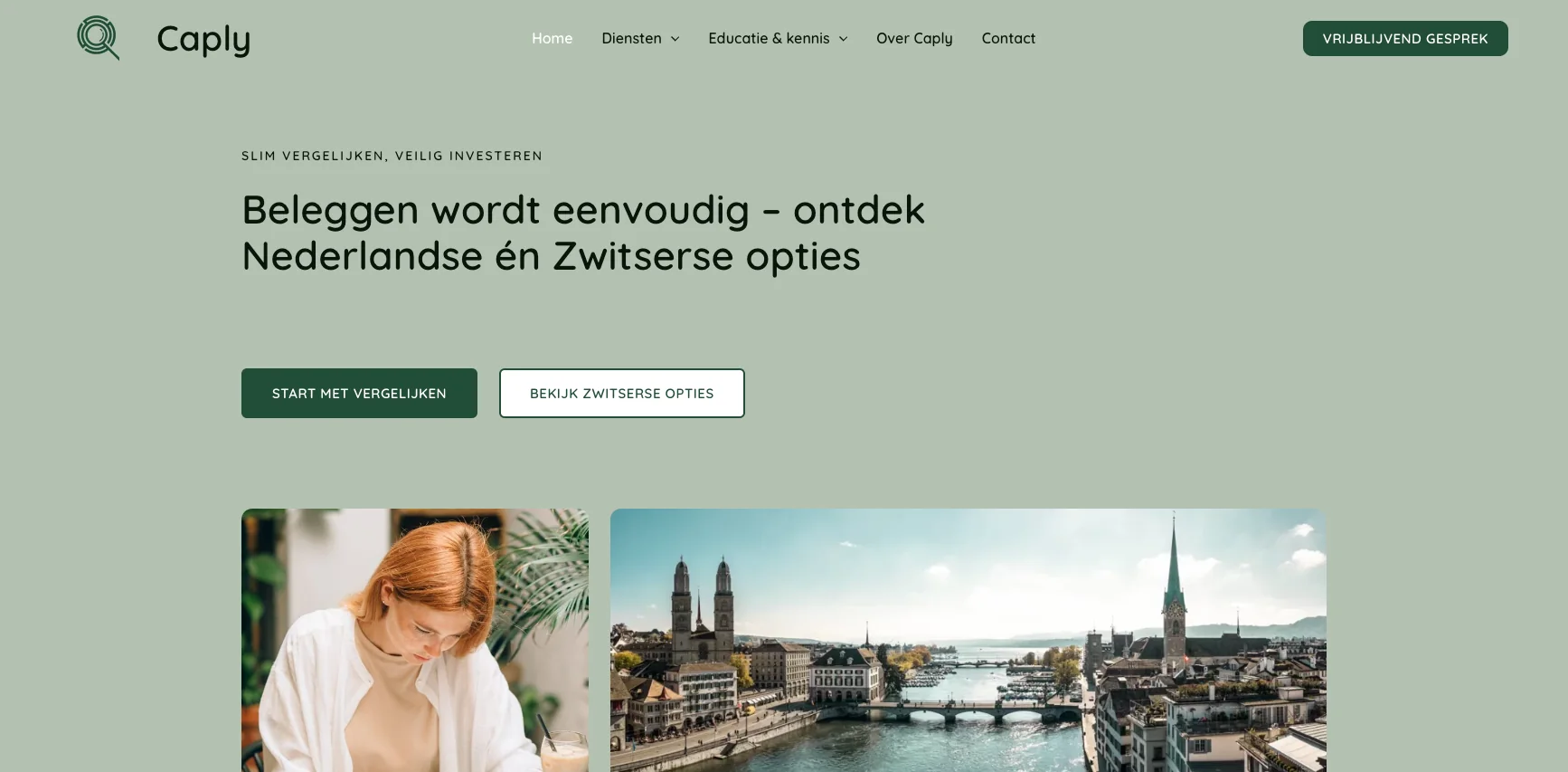 Caply: Website met vergelijker en rendementstool