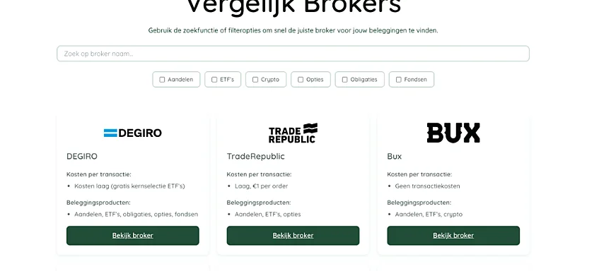 Caply: Brokers vergelijken