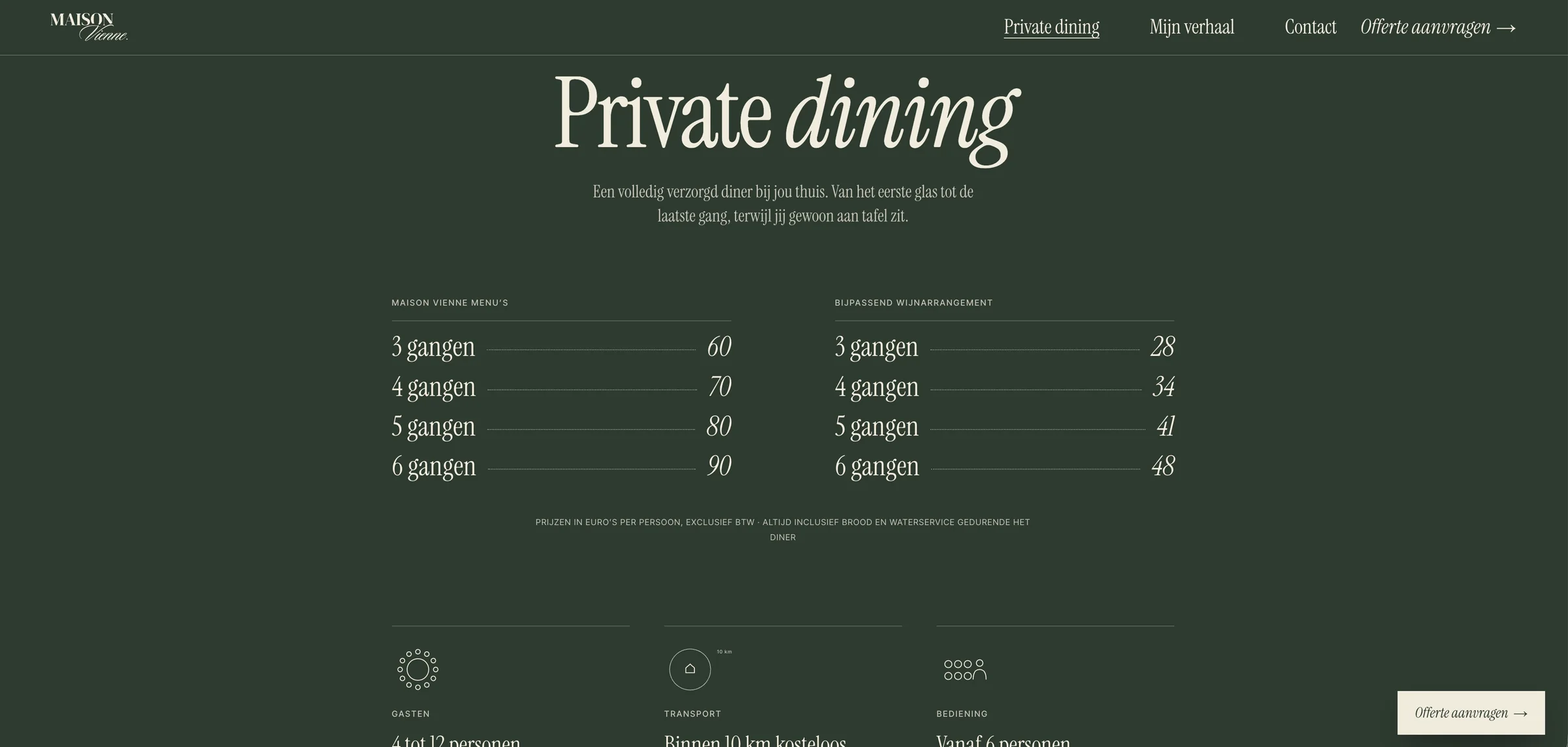 Maison Vienne: Private dining, overzichtelijk